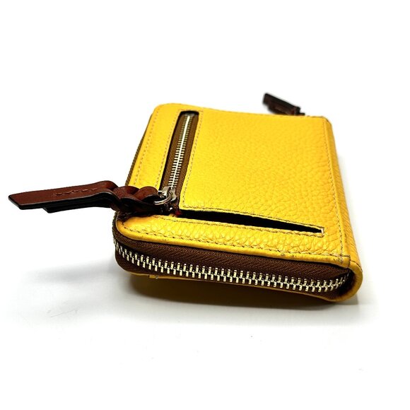 Dooney & Bourke Pebble Grain Small Zip Around Wallet — Dandelion Yellow — EUC - Picture 6 of 15